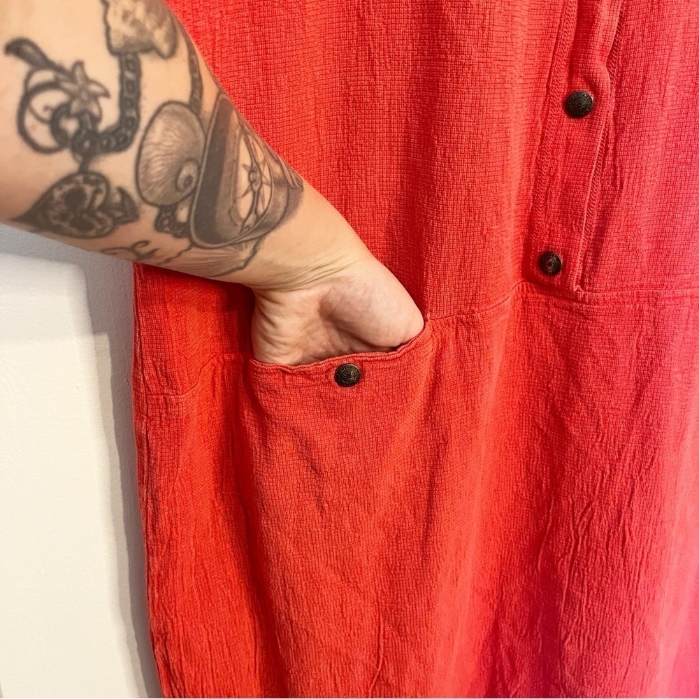 Vintage EzzE Wear Carribean Cotton Resort Collection Coral Maxi Dress. - Picture 3 of 10